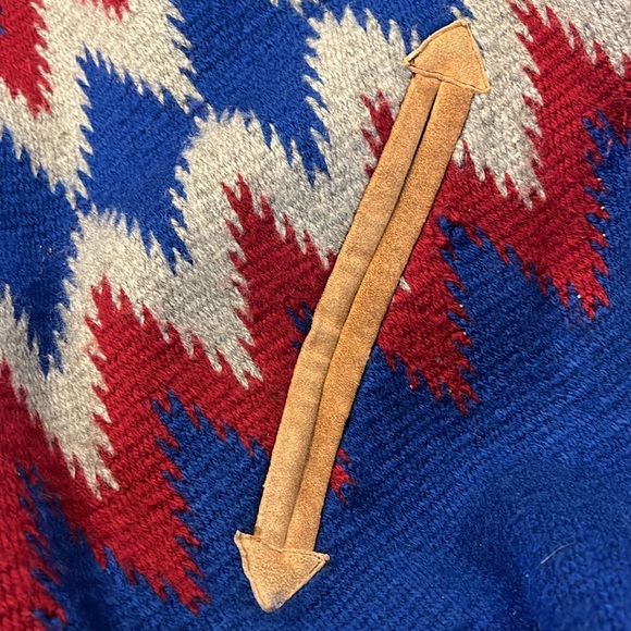 Vintage Sedona West brand Navajo blanket and suede coat - Picture 9 of 11